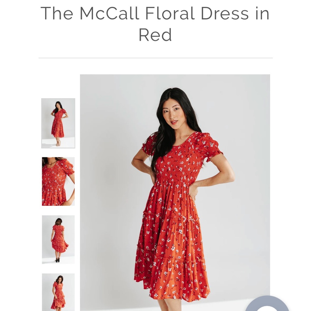 Piper and Scoot Red McCall dress size medium, new with tags
